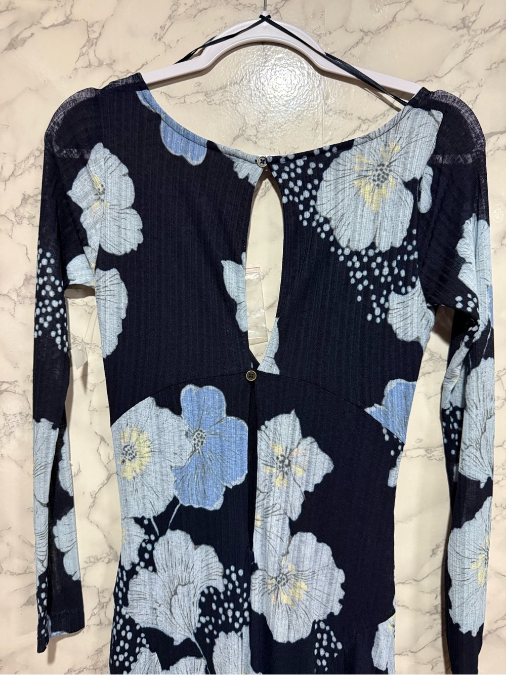 NEW Free People Calla Floral Long Sleeve Knit Midi Dress S - Picture 11 of 13